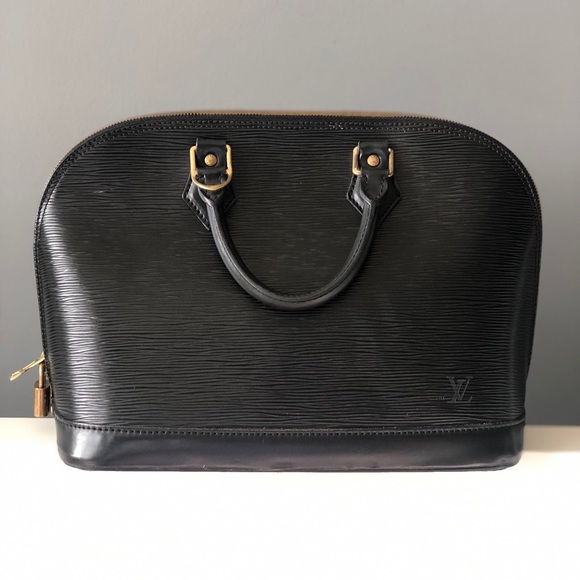 Louis Vuitton Alma Black Epi Leather Hand Bag - Picture 1 of 8